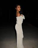 SUPER WHOLESALE | Knitted Hollow Out Off-Shoulder Long Dress Cover-Up