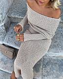 SUPER WHOLESALE | Knitted Hollow Out Off-Shoulder Long Dress Cover-Up