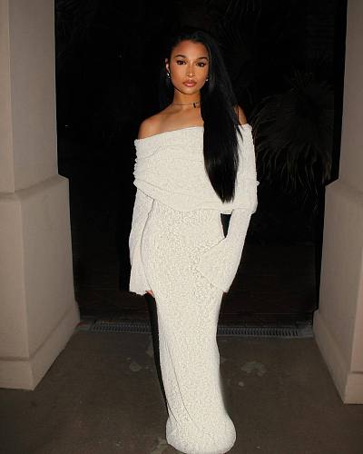 SUPER WHOLESALE | Knitted Hollow Out Off-Shoulder Long Dress Cover-Up
