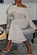 SUPER WHOLESALE | Knitted Hollow Out Off-Shoulder Long Dress Cover-Up