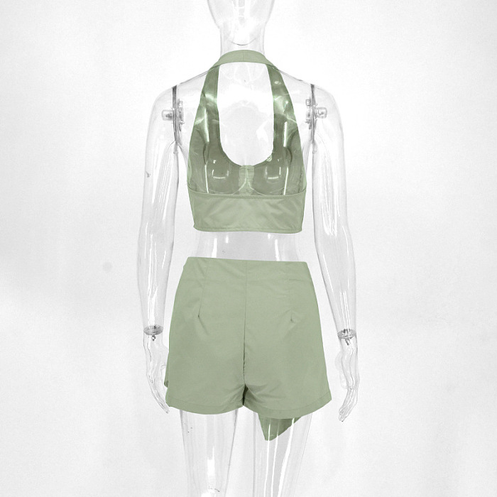 SUPER WHOLESALE | Halter Top& Layered Skirt Set