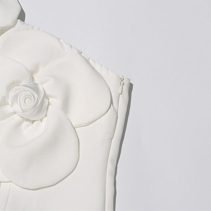 SUPER WHOLESALE |  Customized Flower Decoe One Shoulder Dress