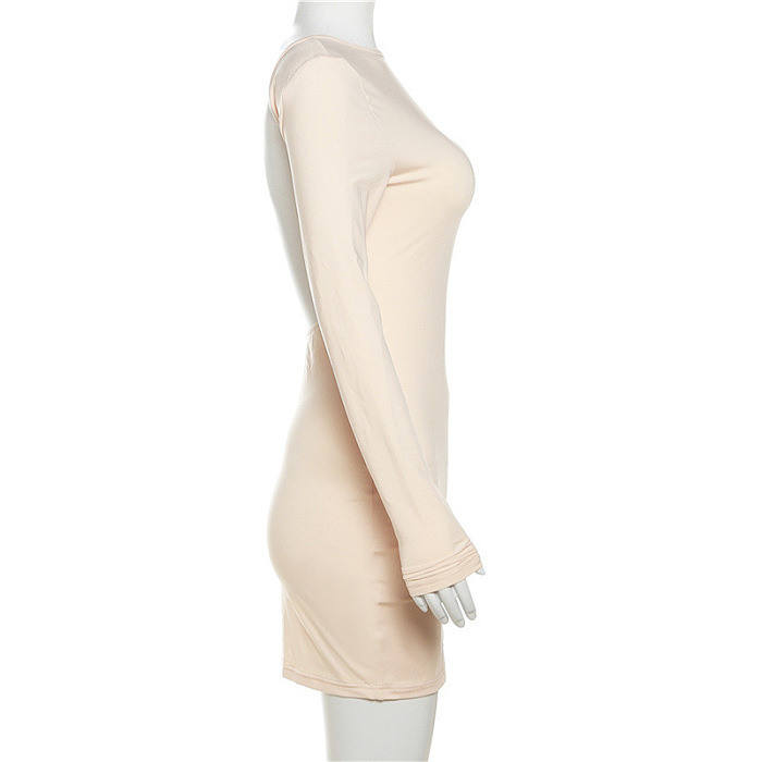 SUPER WHOLESALE |  Bodycon Mini Dress( Open Back)