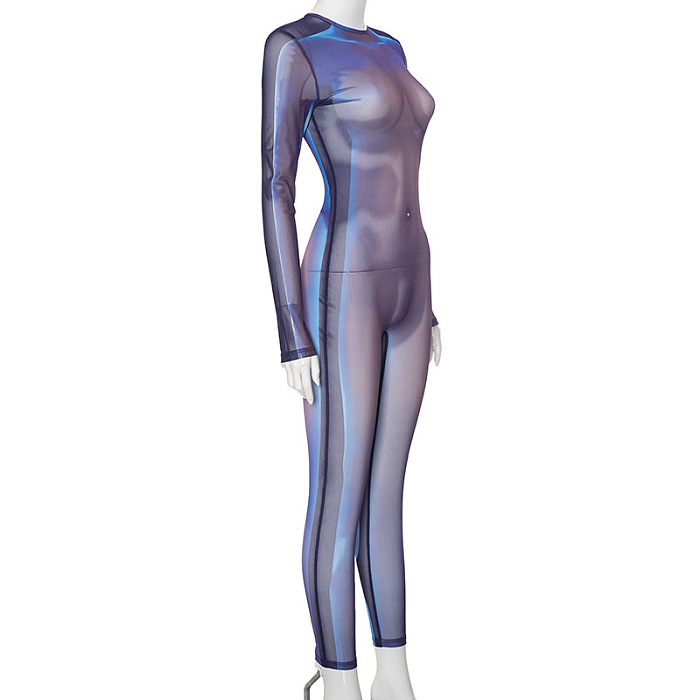 SUPER WHOLESALE | See-through Back Zip Up Jumpsuit