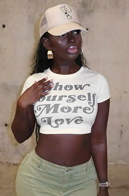 SUPER WHOLESALE | Words Printed Crop T-shirt