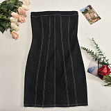 SUPER WHOLESALE | Denim Strapless Dress