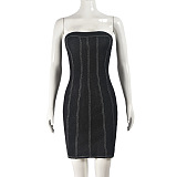 SUPER WHOLESALE | Denim Strapless Dress