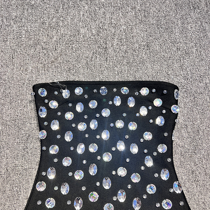SUPER WHOLESALE | Crystal Strapless Bodycon Dress