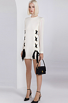 SUPER WHOLESALE | Long Sleeve Dress Decorated with Bows