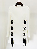 SUPER WHOLESALE | Long Sleeve Dress Decorated with Bows