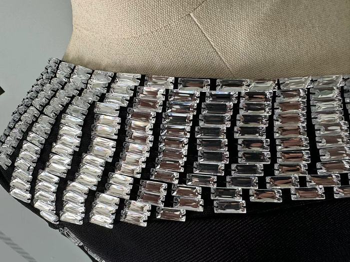 SUPER WHOLESALE | One Shoulder Dress Decorated with Sequins