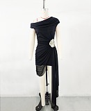 SUPER WHOLESALE | Asymmertic Designed Mini Dress