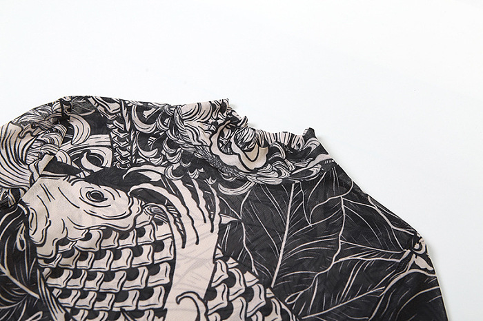 SUPER WHOLESALE | Long Sleeve Printed Long Dress