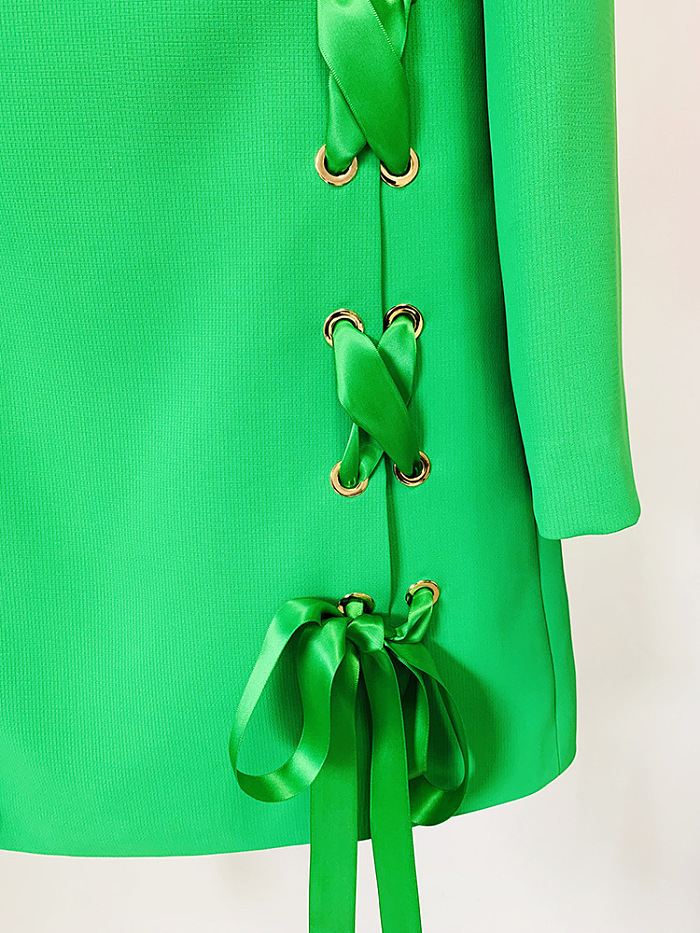 SUPER WHOLESALE | Long Sleeve Dress Decorated with Bows