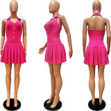 SUPER WHOLESALE | Wave Material Pleated Dress