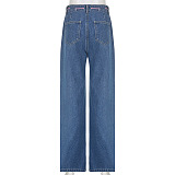 SUPER WHOLESALE | Oversize Printed Denim Bottom