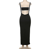 y SUPER WHOLESALE | White Hem Overall Pants and Bandeau Top