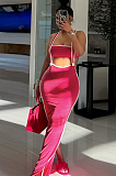 y SUPER WHOLESALE | White Hem Overall Pants and Bandeau Top