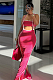 y SUPER WHOLESALE | White Hem Overall Pants and Bandeau Top