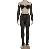 SUPER WHOLESALE | Knitted Pants Set with Bandeau