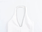 SUPER WHOLESALE | Halter Plunging Neck Dress Decorated with Diamonds