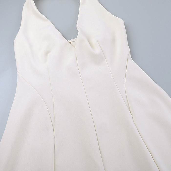 SUPER WHOLESALE | Halter Plunging Neck Dress