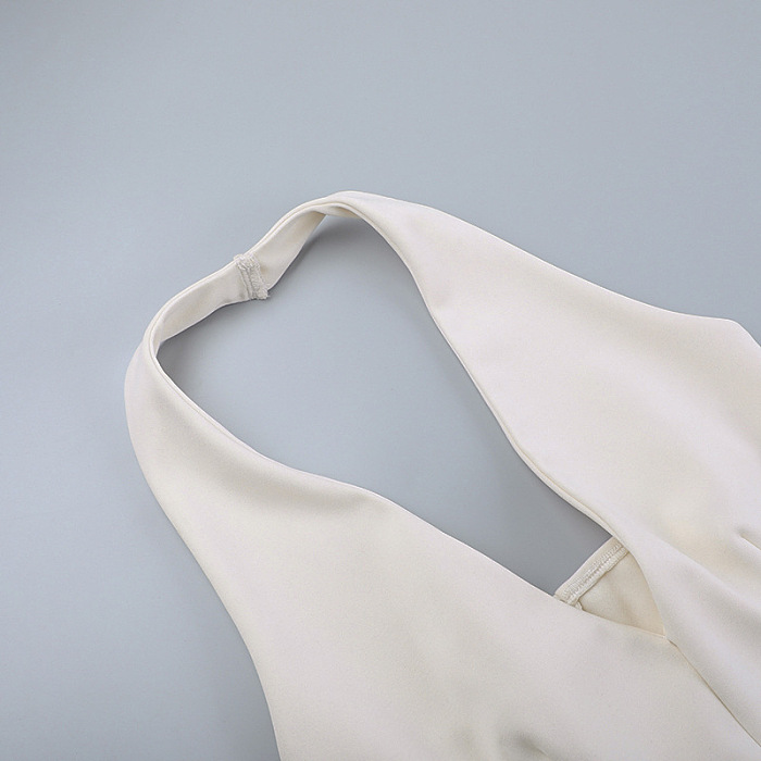 SUPER WHOLESALE | Halter Plunging Neck Dress