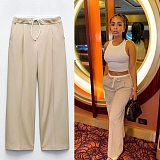 SUPER WHOLESALE | Straight Down Loose Self-tied Pants