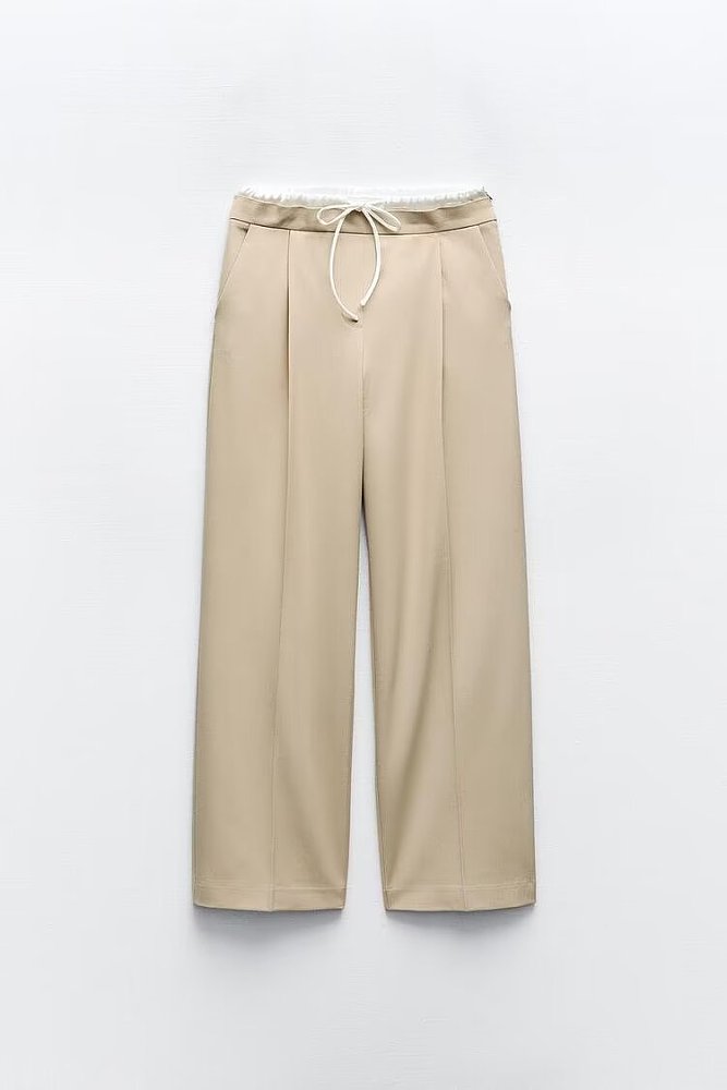 SUPER WHOLESALE | Straight Down Loose Self-tied Pants