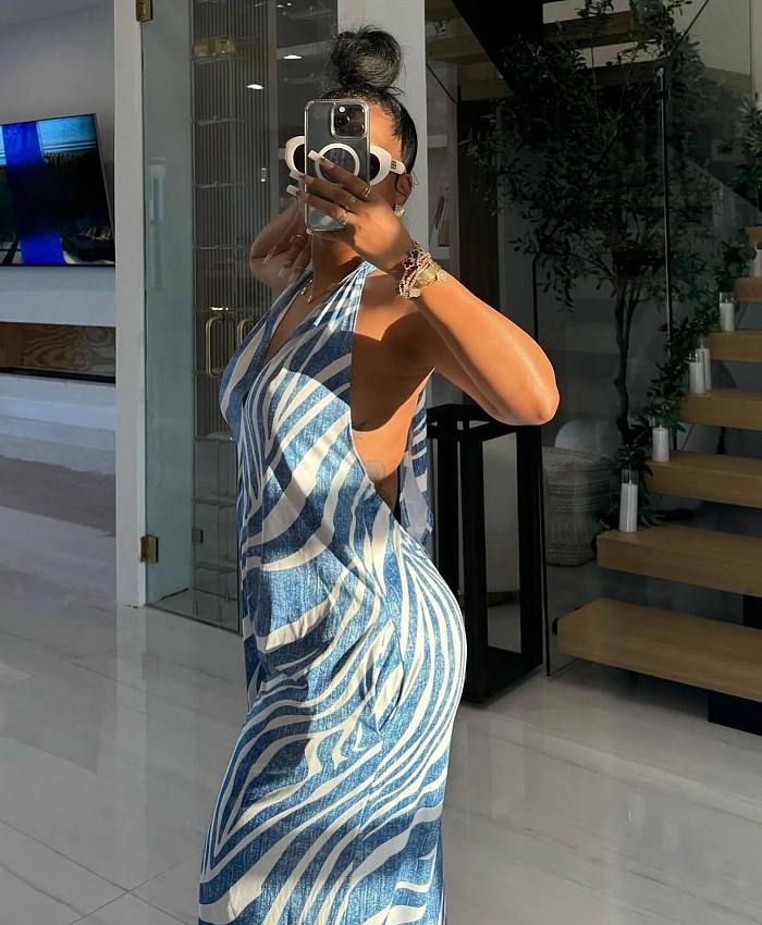 SUPER WHOLESALE | Stripes  Halter Jumpsuit