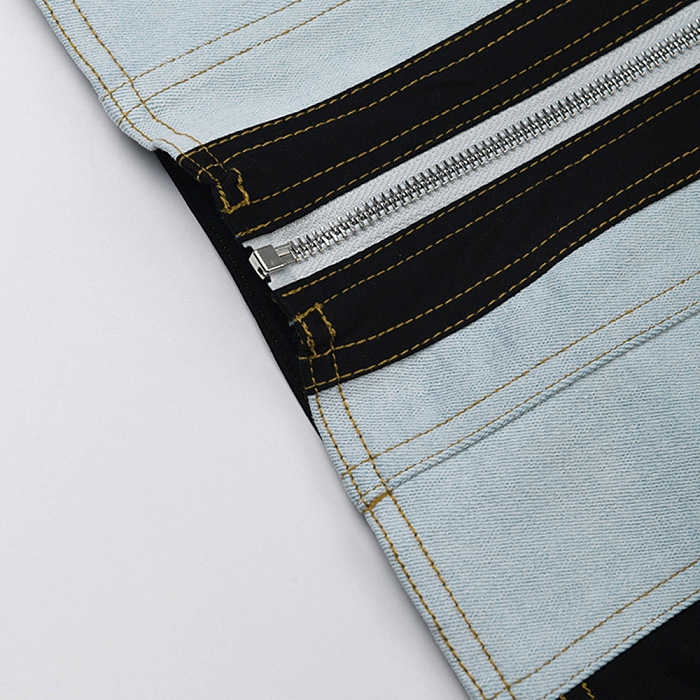 SUPER WHOLESALE | Denim Patchwork Tanks Dress