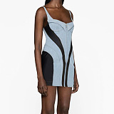 SUPER WHOLESALE | Denim Patchwork Tanks Dress