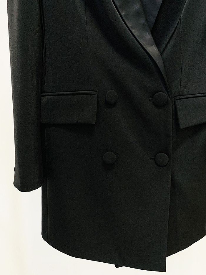 SUPER WHOLESALE |  Blazer Top Decorated with Diamonds