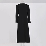 SUPER WHOLESALE |  Pu Material Big Collar Jacket Top