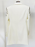 SUPER WHOLESALE |  Blazer Top Decorated with Diamonds