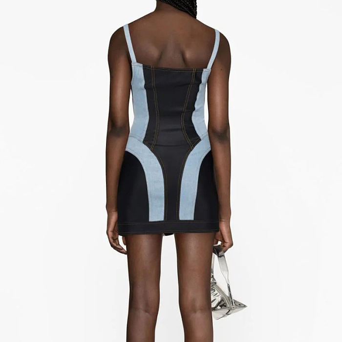 SUPER WHOLESALE | Denim Patchwork Tanks Dress