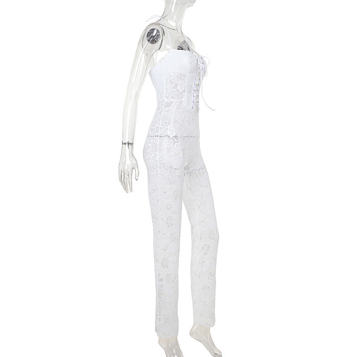 SUPER WHOLESALE | Lace Up Jumpsuit