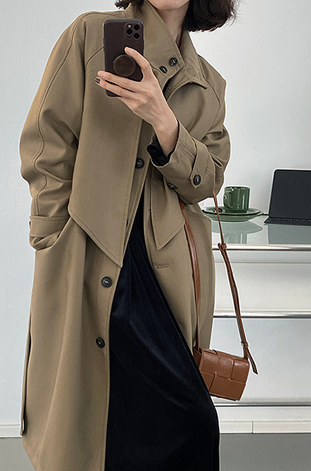 SUPER WHOLESALE | Two Layers Trench Coat