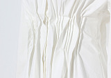 SUPER WHOLESALE |  Ruffle Waist Oversize Shirt Top