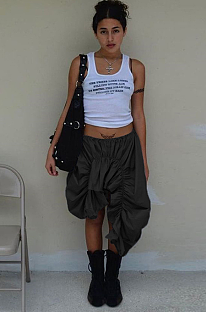 SUPER WHOLESALE |  Drawstring Loose Skirt