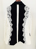 SUPER WHOLESALE |  Lace Embroidered Blazer Top