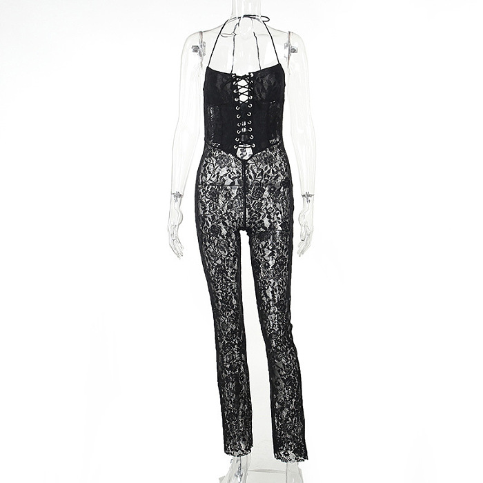 SUPER WHOLESALE | Lace Up Jumpsuit