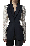SUPER WHOLESALE |  Lace Embroidered Blazer Top