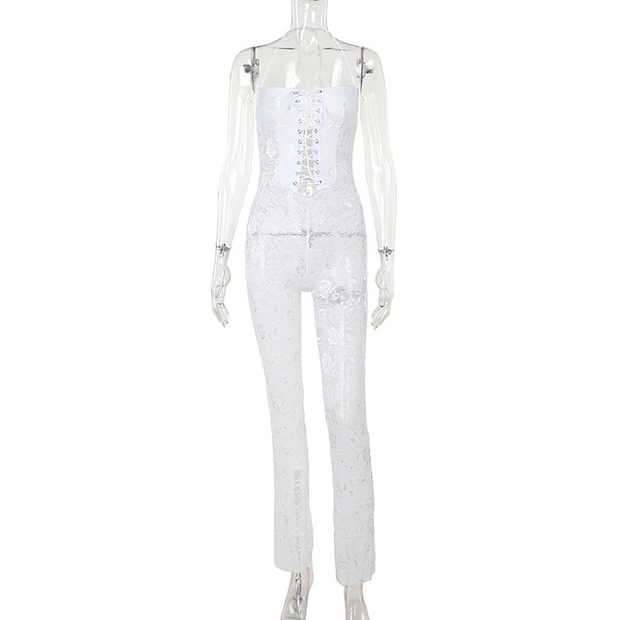 SUPER WHOLESALE | Lace Up Jumpsuit