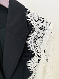 SUPER WHOLESALE |  Lace Embroidered Blazer Top