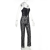 SUPER WHOLESALE | Lace Up Jumpsuit