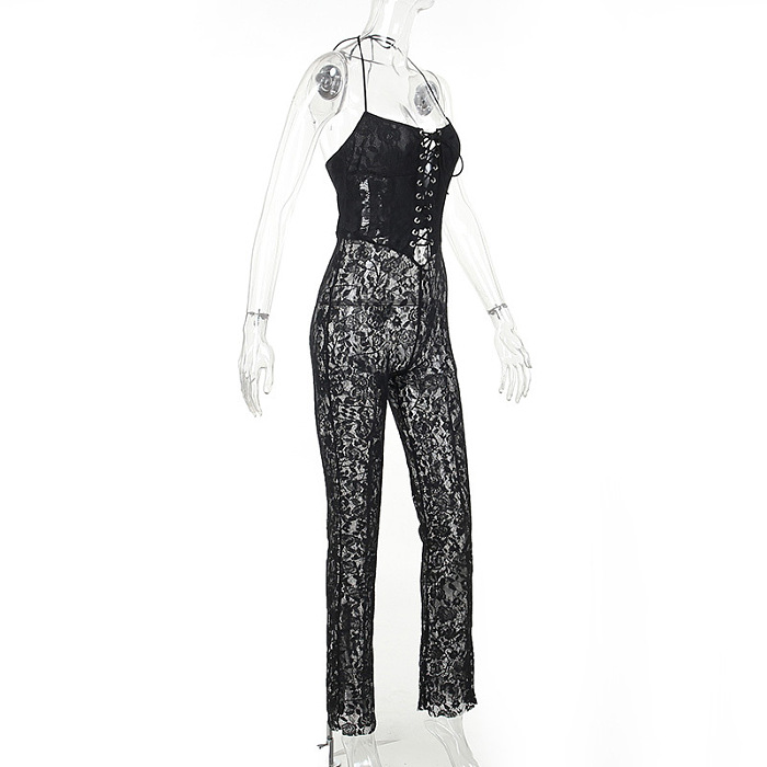 SUPER WHOLESALE | Lace Up Jumpsuit