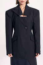 SUPER WHOLESALE |  Waist-cinching Casual Versatile Blazer