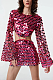 SUPER WHOLESALE |  Round Sequins Skirt Set with Crop Top