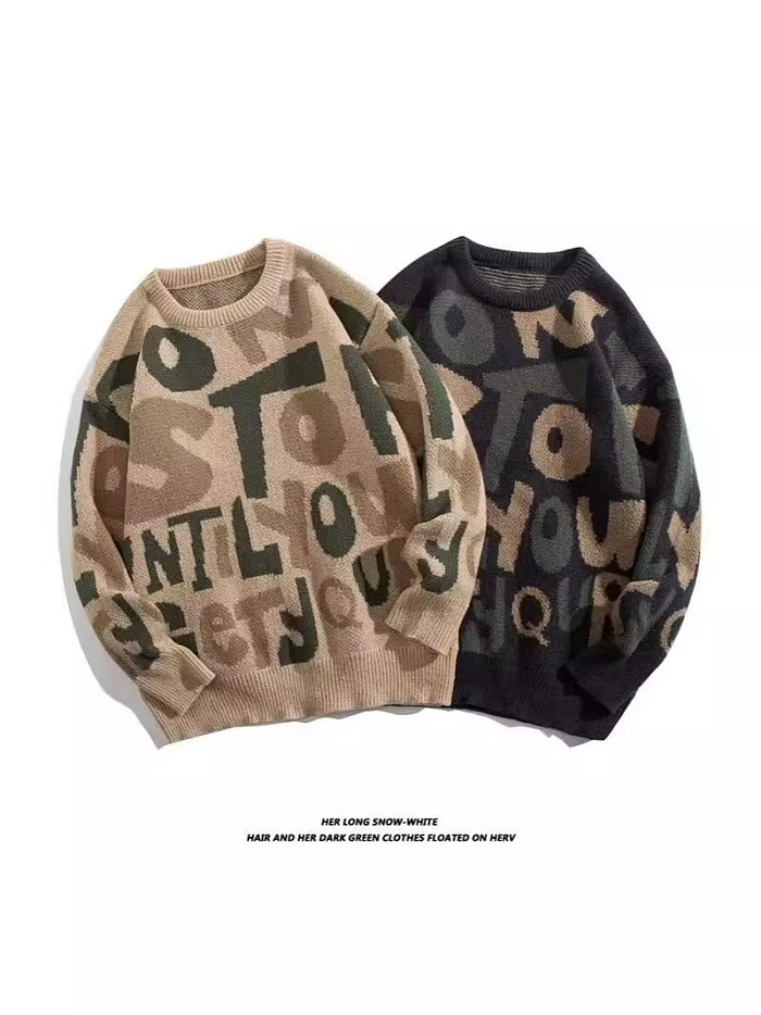 SUPER WHOLESALE | Oversize Monogram Sweater